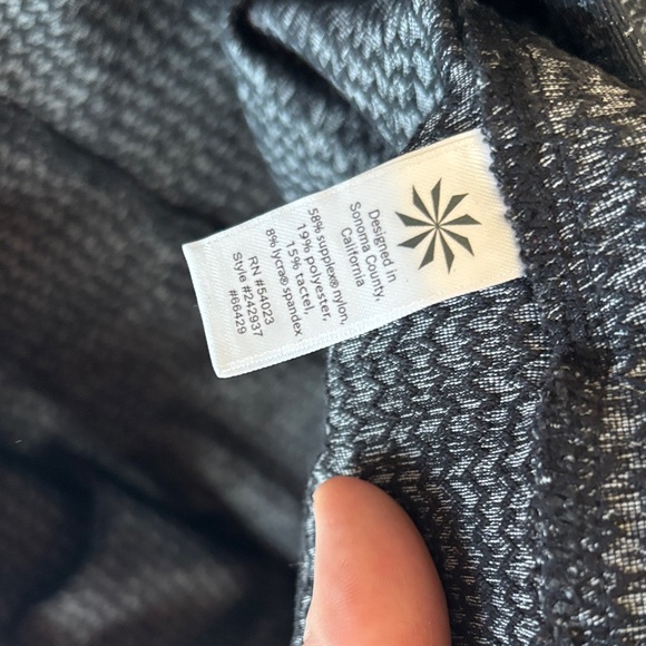 Athleta Black and White Zip-Up Jacket - Picture 7 of 8